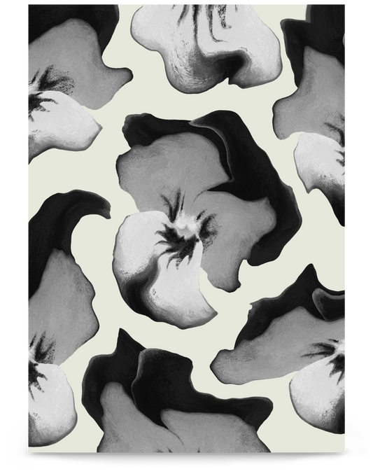 Pansies - Black & White