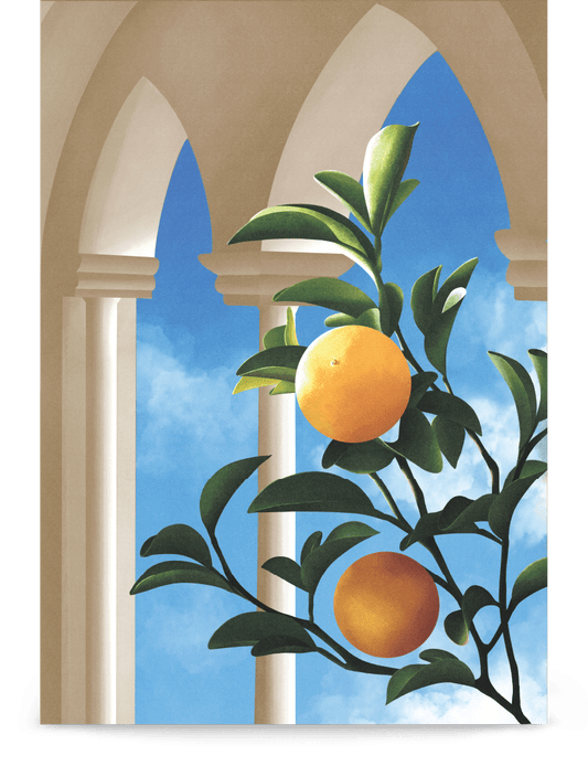 'Citrus Dreams' 21×30 cm Fine Art Print with No Frame - Spilt Art by Melbourne Artist Eryn Levey